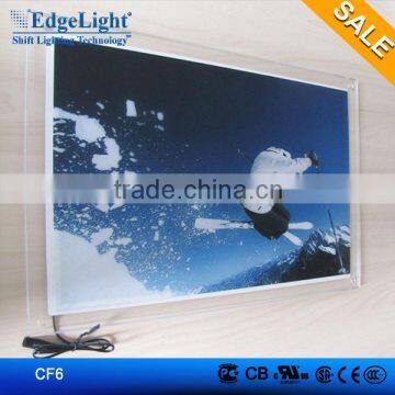 Edgelight advertising led crystal light box frame waterproof CF6