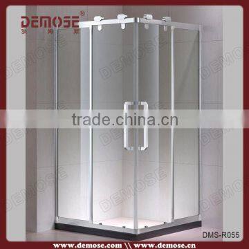 hotel dual sliding door shower cubicles with door handles