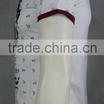 New Design Full Silkscreen Printing 100% Cotton V-neck Man Polo T-shirt photo-3