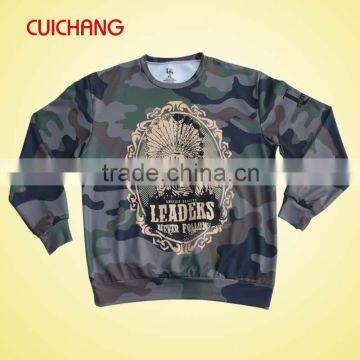 womens cotton sweatshirt camouflage printing wholesale crewneck sweatshirt
