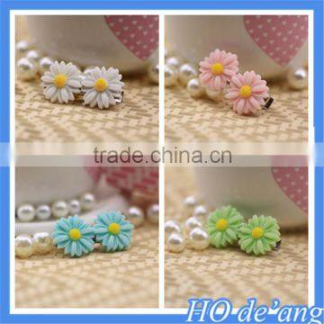 2016 Korean headdress hair accessories white daisies shaped hairpins plastic resin hair clips MHo-54