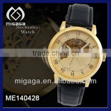 LATEST DESIGN BRASS CASE WATCH LEATHER STRAP WATCH BRASS CASE LEATHER STRAP WATCH