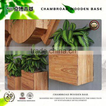 artistic wood decorative flower pot