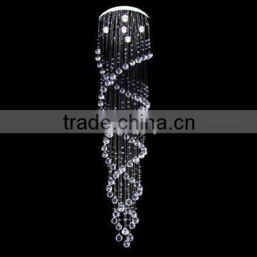 Modern Hotel Spiral Crystal Stair Chandeliers Pendant Hanging Lamp Light Lighting CZ8080/5