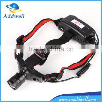 Hunting night fishing camping mini zoomable rechargeable LED headlight