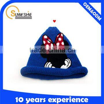 Funny Custom Beanie Hat/Baby Mickey Knit Winter Hat