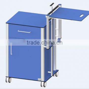 Hospital Movable ABS folded board bedside cabinet