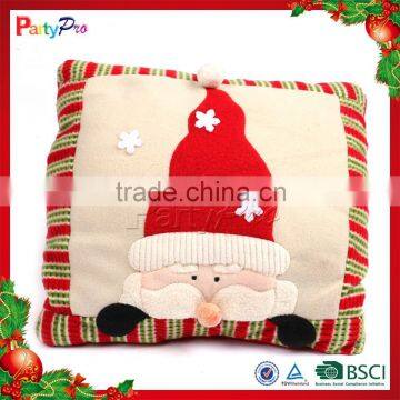 2015 New Design Good Quality Santa Claus Pillow Cover with Zipper