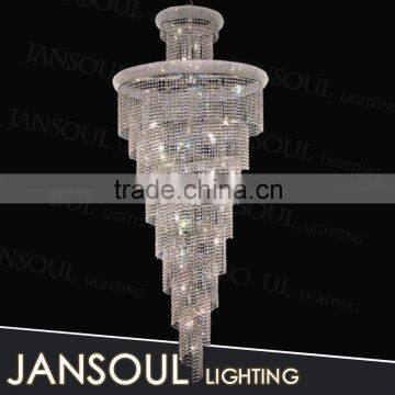 vintage hot selling lightings french style fancy conical decorative crystal chain chandelier with CE and UL certificate