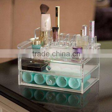 Customized Acrylic Cosmetic Box with sliding drawers