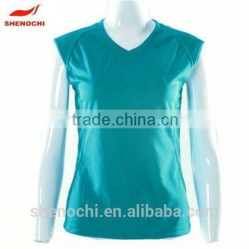 2015 100% Polyester High Quality Sublimation T-shirt Wholesale Sport Wear Women