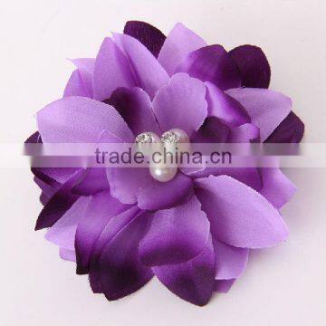 2013 New design wholesale DIY pearl center flower hair flower hair accessory H-73