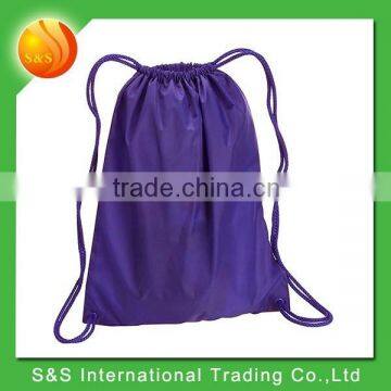 Teens Large Plain Nylon Drawstring Backpack