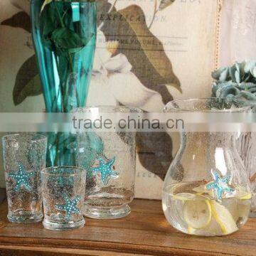 Classic Beach Beer ,juice Glass Pot,sea Star Glass photo-2