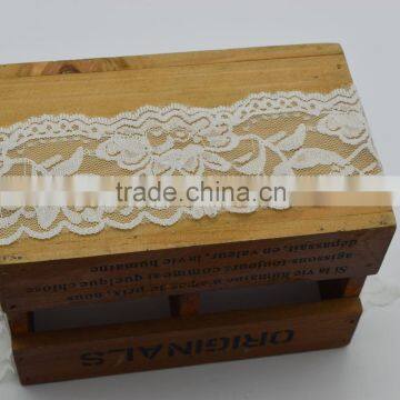 White Stretch Floral Scallop Lace Trim Forl Lingerie Headband Elastic DIY Lace Wide:6cm photo-4