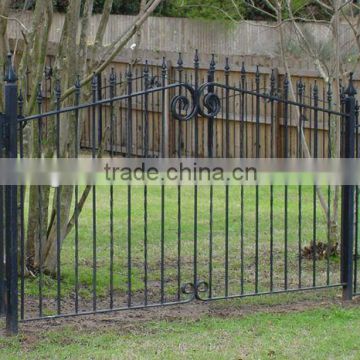 Top-selling hand forged iron fence and gate