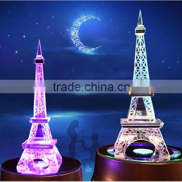 hot sale gift colorful crystal tower with led base