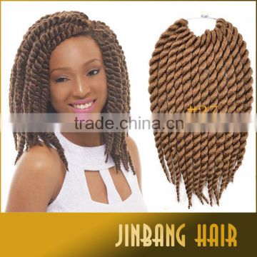 2016 Best selling 12'' Havana Mambo Twist Crochet Braid Hair Synthetic Twist Braids With Synthetic Crochet Hair Extention