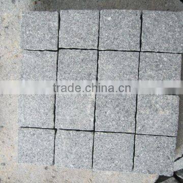 Natural Green Cubic Granite Stone Flamed surface