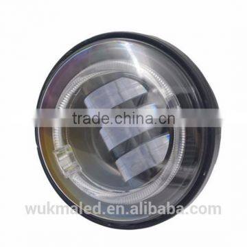 4-1/2" Halo Black LED Auxiliary Spot Fog Passing Lights Lamps Pair Harley Motorcycle photo-4