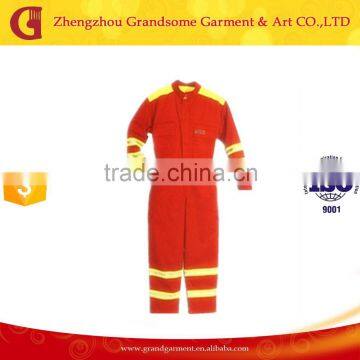 Wholesale Safety work Coveralls with Yellow Reflective Tapes on arms and legs