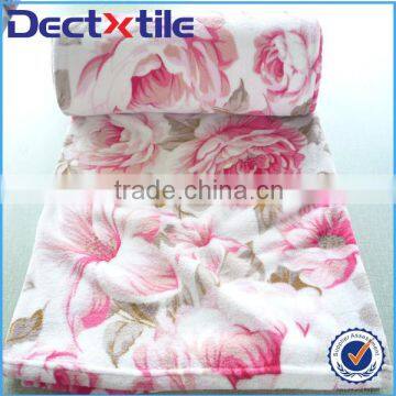 printing polyester fabric flannel fleece fabric for floral nighty