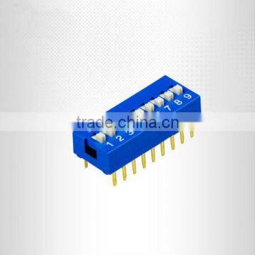 Blue Red 8 Position 2.54mm Slide Type DIP Switch photo-2