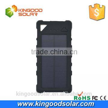 Universal Waterproof Portable 16000mah Solar Power Bank With Camping Light,Dual USB Solar Charger &LED Lamp