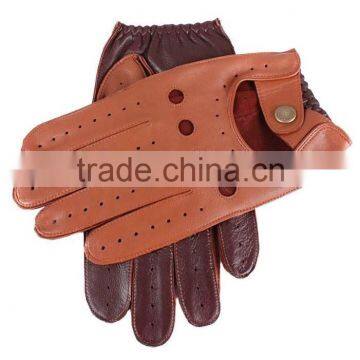 Men's Hairsheep Leather Two Tone Driving Glove