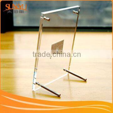 Double Sides Perspex/PMMA Floor Standing Price Holder /Menu Holder With Magnet