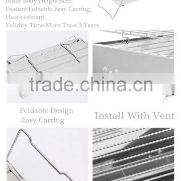 High Quality Stainless Steel Portable Foldable Charcoal Bbq Grill photo-3