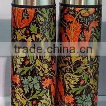 Screw Stoper Double Wall Stainless Steel Bullet Vacuum Flask With Pouch photo-3