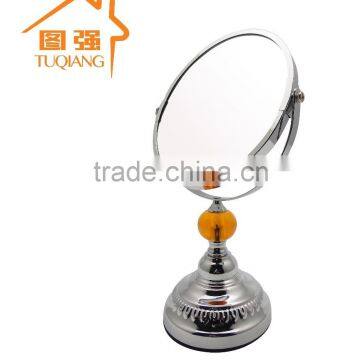 Desktop metal decorative magnifying mirror