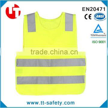 CE EN1150 adjustable reflective safety vest for kid school children outdoor sports