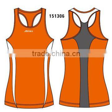 Wholesale sublimated cool quick dry running singlets