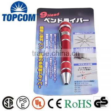 9 Head screwdriver set pen shape tools