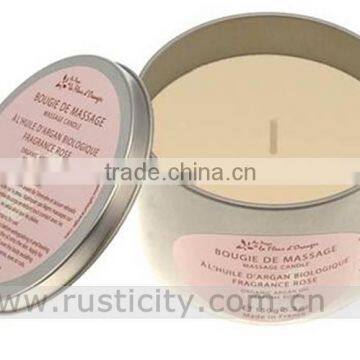 Shenzhen Rustic 2015 new style 100% natural soy wax scented candle in big candle holder