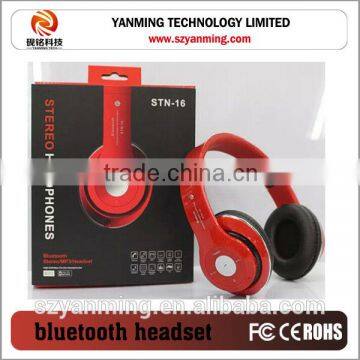 hot selling headband headphones wireless bluetooth headset with fm and tf card