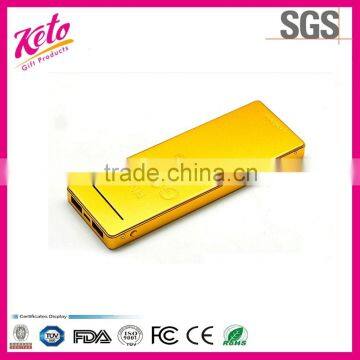 Gold Bar 10000mah fast charging Power Bank with Dual USB Output