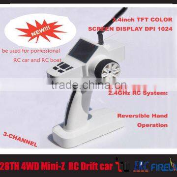 Factory Wholesale 2.4G 3CH LCD Color Screen Radio Contorl System With Reciver