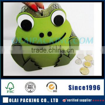 2015 luxury frog sharped wooden coin storage box