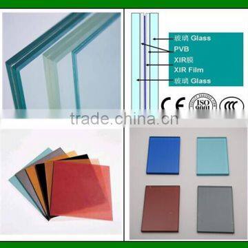 CE Approved Tempered Colored Laminated Glass