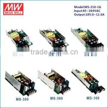 Meanwell smps modular paralleble single output MS-210-1G 210W 18v switching power supply with PFC