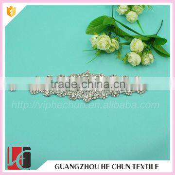 HC-3366 Hechun New Fancy Design Sewing Bling Bead Crystal Applique for Bride photo-5