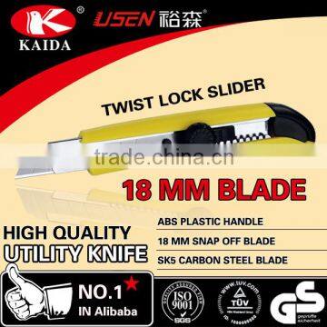 Plastic Handle 18mm Blade Cutter Knife Auto Lock Slider photo-2
