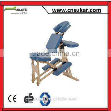 Folding wood massage chair of massager