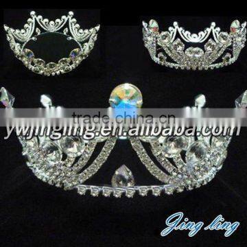 Smaller AB Stone King Rhinestone Full Around Crown