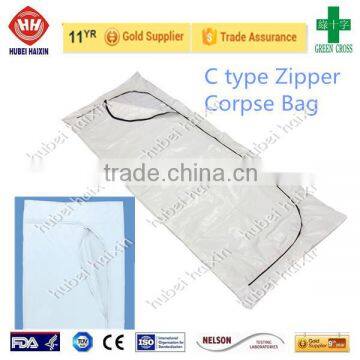 High Density Adult Body Bag Envelope Style Zipper