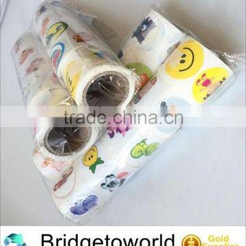 Factory Supply Custom Sized and Shaped Laminated Mini Stickers by Roll by Sheet