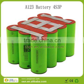 A123 6.9Ah LiFePO4 26650 12V battery pack